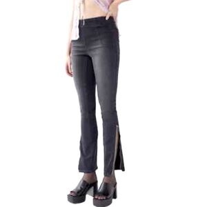 BDG High Rise Skinny Jeans with Zippers at Ankles in Faded Black Size 25